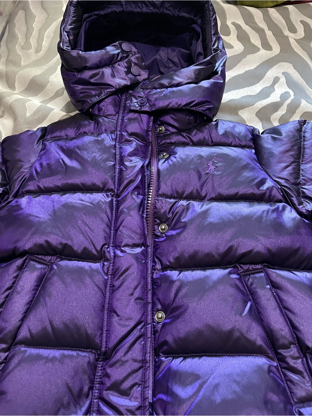 Polo by Ralph Lauren Shiny Purple Kids Puffer Jacket